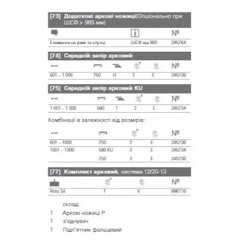Поворотно-відкидна фурнітура Roto NX для аркових вікон із ПВХ — від 3 145.20 грн.